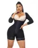 High Compression Tummy Control Hourglass Fajas Colombianas With Sleeves High Compression Women Liposuction Surgery Shaper