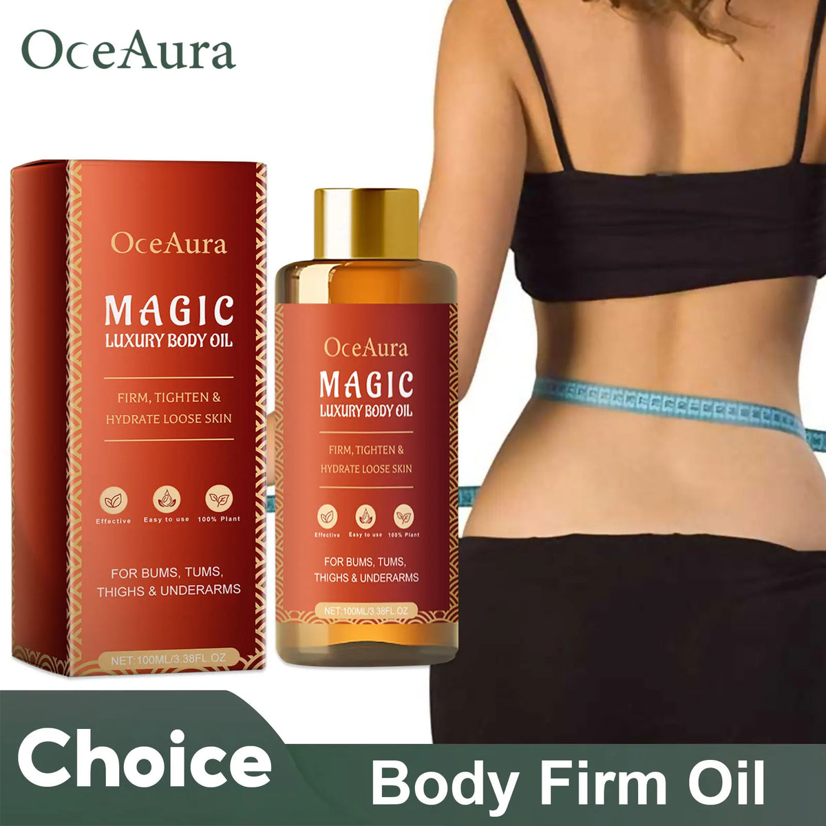 Oceaura Magic Body Firm Oil Skin Tightening Smooth Anti Sagging Enhance Elasticity Deep Relaxation Soft Moisturizing Skincare