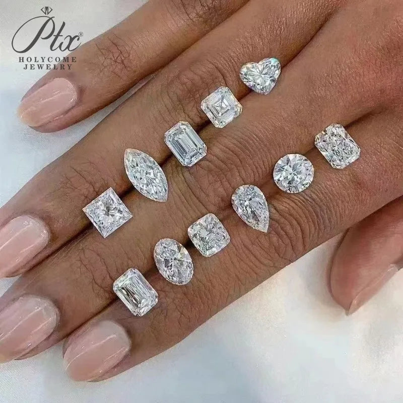 Lab Grown Diamond Round/Oval/Pear/Marquise/Heart/Trillion/Emerald/Cushion HPHT CVD DEF Color VS-VVS Clarity for Jewelry Making