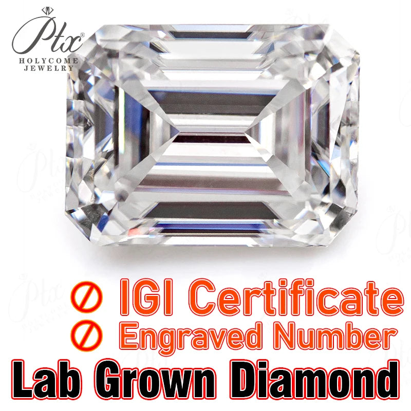 Lab Grown Diamond Round/Oval/Pear/Marquise/Heart/Trillion/Emerald/Cushion HPHT CVD DEF Color VS-VVS Clarity for Jewelry Making