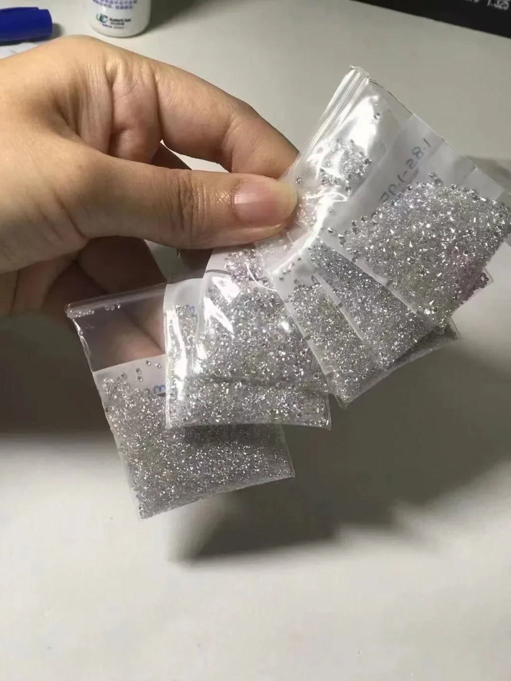 Lab Grown Diamond CVD  Melee HPHT DEF VS-VVS Round Brilliant Cut 1CT 0.9mm~3mm Loose Stones  Beads for Jewelry Making