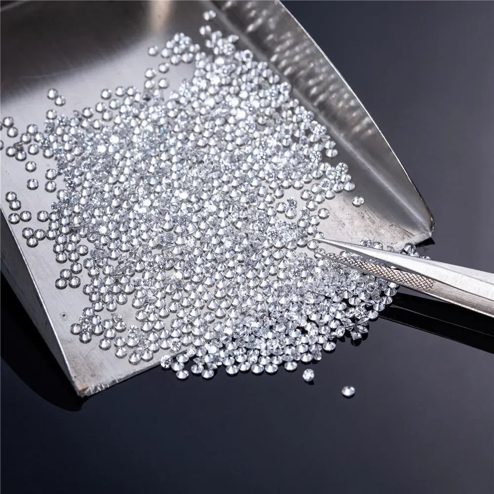 Lab Grown Diamond CVD  Melee HPHT DEF VS-VVS Round Brilliant Cut 1CT 0.9mm~3mm Loose Stones  Beads for Jewelry Making