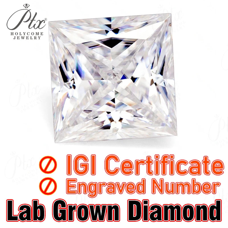 Lab Grown Diamond Round/Oval/Pear/Marquise/Heart/Trillion/Emerald/Cushion HPHT CVD DEF Color VS-VVS Clarity for Jewelry Making