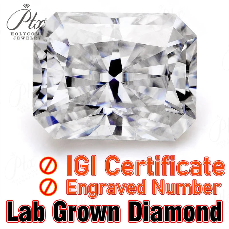 Lab Grown Diamond Round/Oval/Pear/Marquise/Heart/Trillion/Emerald/Cushion HPHT CVD DEF Color VS-VVS Clarity for Jewelry Making