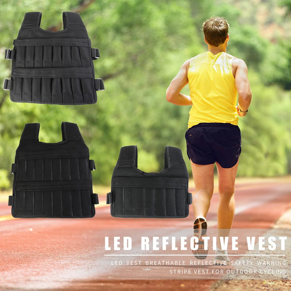3-50kg Workout Weight Jacket Adjustable Weighted Exercise Vest Workout Equipment for Running Training Workout Jogging Walking