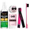 Wig Styling Installation Kit for Women Fast Dry Melting Spray Smooth Wigs Wax Stick Long-Lasting Control Edge Gel and Tools 5pcs