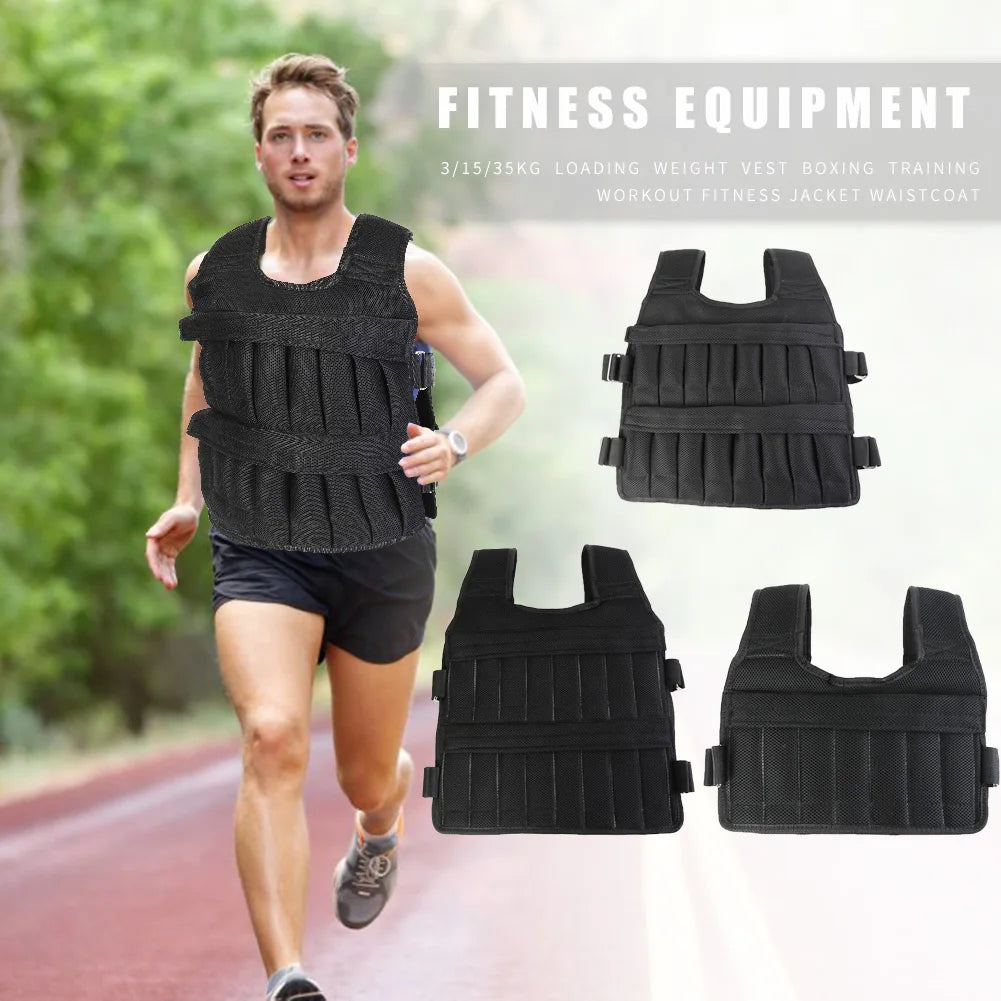 3-50kg Workout Weight Jacket Adjustable Weighted Exercise Vest Workout Equipment for Running Training Workout Jogging Walking