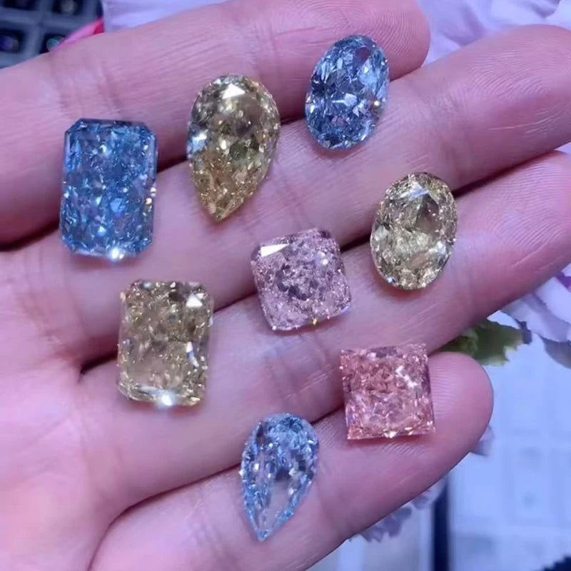Lab Grown Diamonds Fancy Vivid Blue Color With IGI certificate Radiant Cut CVD Laboratory Diamond Wholesales Customize Jewelry