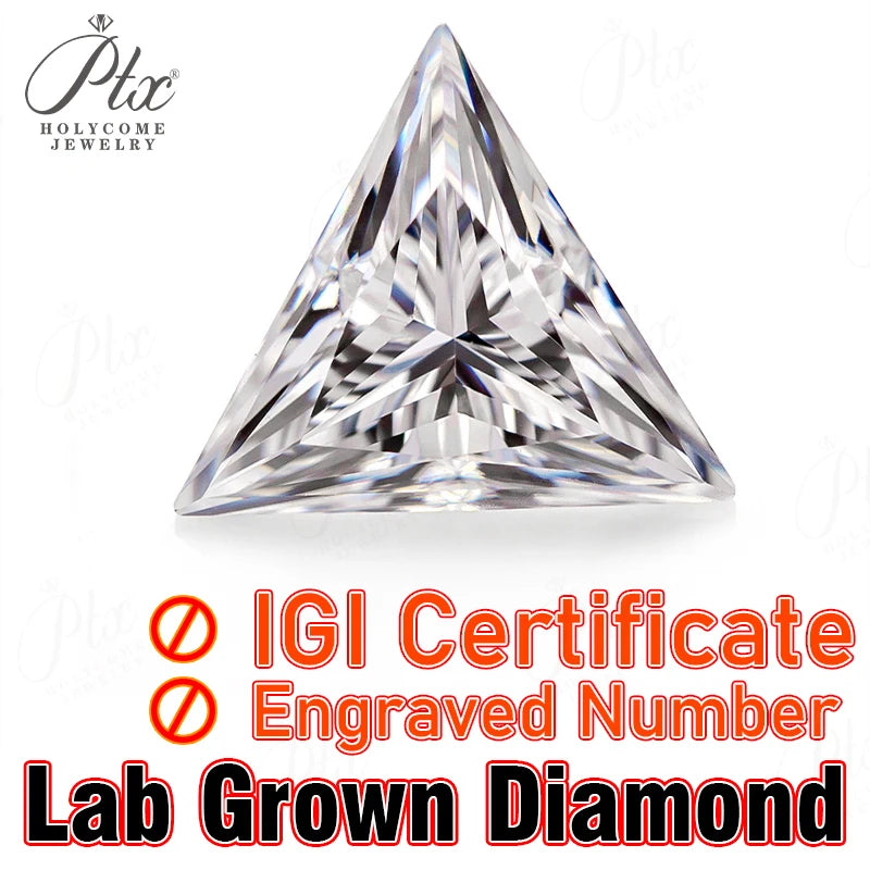 Lab Grown Diamond Round/Oval/Pear/Marquise/Heart/Trillion/Emerald/Cushion HPHT CVD DEF Color VS-VVS Clarity for Jewelry Making