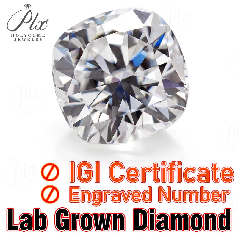 Lab Grown Diamond Round/Oval/Pear/Marquise/Heart/Trillion/Emerald/Cushion HPHT CVD DEF Color VS-VVS Clarity for Jewelry Making