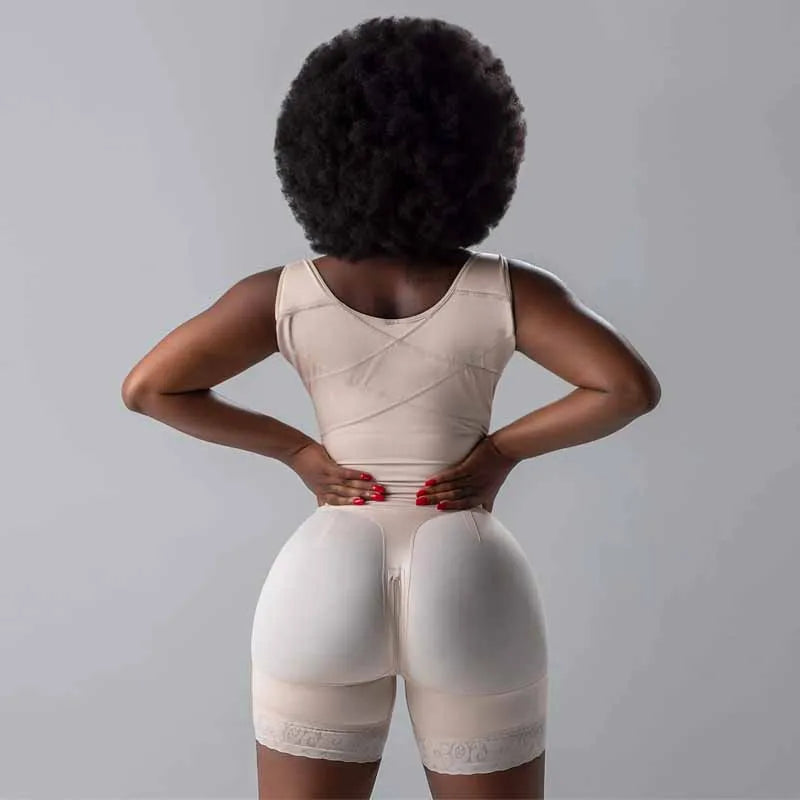 Fajas Colombian Women's High Compression Stage 2 Faja With Bra Shapewear BBl Post Op Surgery Supplies Butt Lifter Front Closure