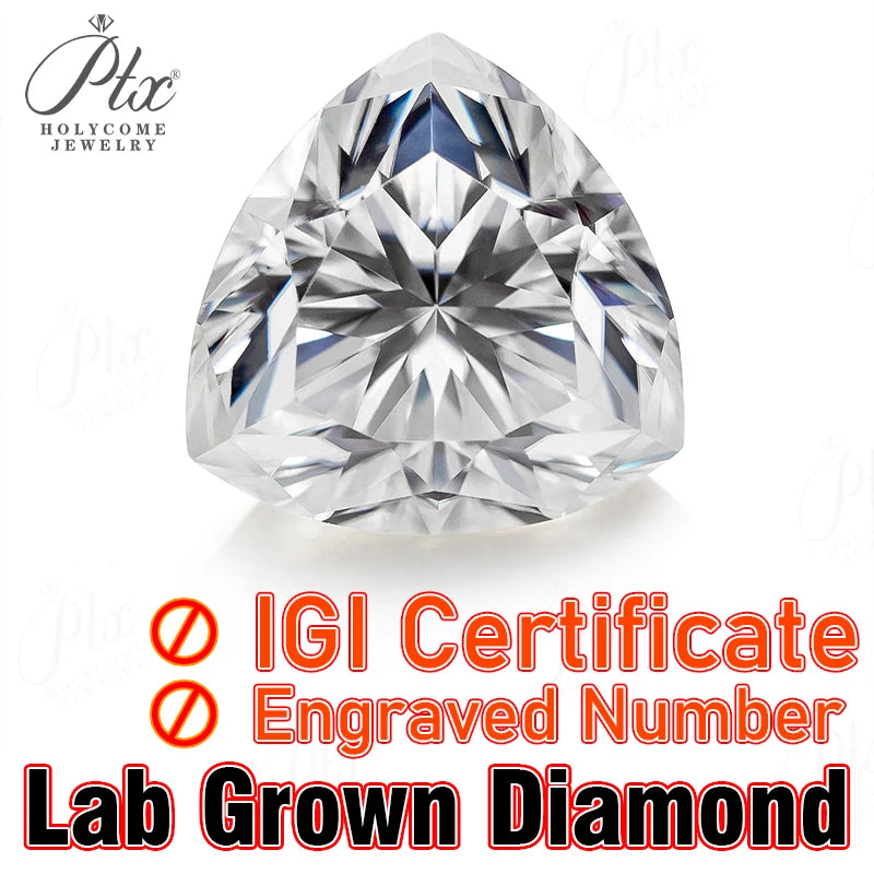Lab Grown Diamond Round/Oval/Pear/Marquise/Heart/Trillion/Emerald/Cushion HPHT CVD DEF Color VS-VVS Clarity for Jewelry Making