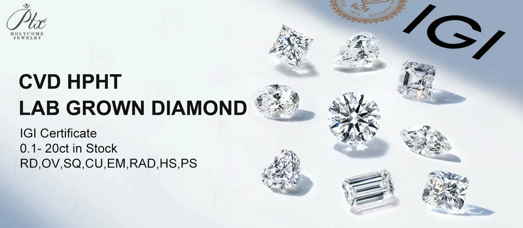 Lab Grown Diamond Round/Oval/Pear/Marquise/Heart/Trillion/Emerald/Cushion HPHT CVD DEF Color VS-VVS Clarity for Jewelry Making