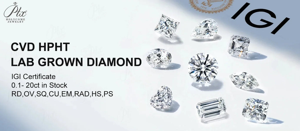 Lab Grown Diamond Round/Oval/Pear/Marquise/Heart/Trillion/Emerald/Cushion HPHT CVD DEF Color VS-VVS Clarity for Jewelry Making