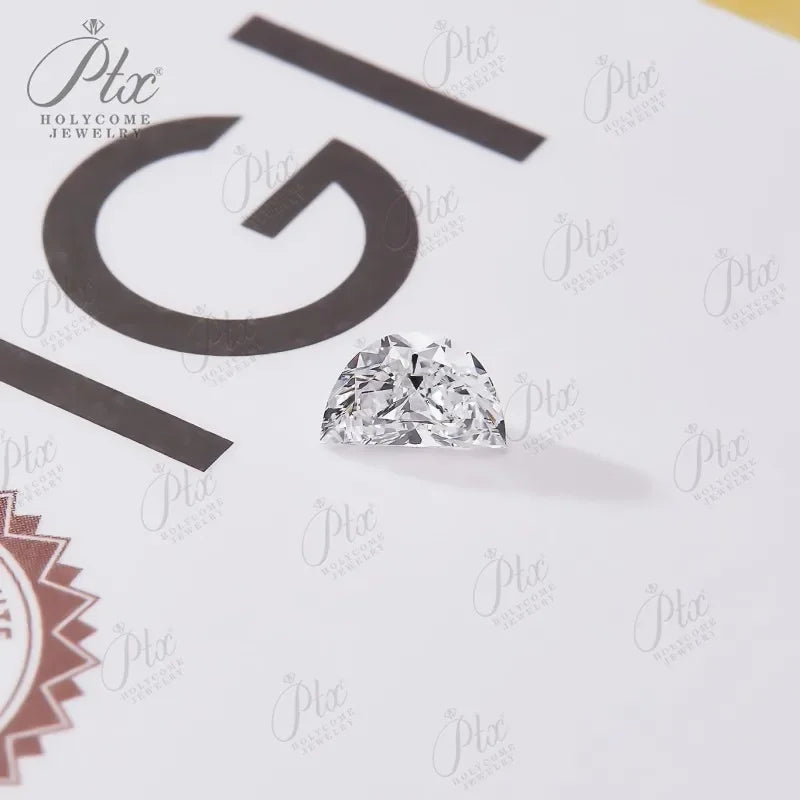 Lab Grown Diamond Bead 1.02CT E Color VVS2 Clarity Half Moon Cut HPHT CVD IGI Certified Lab Diamond for Jewelry Making