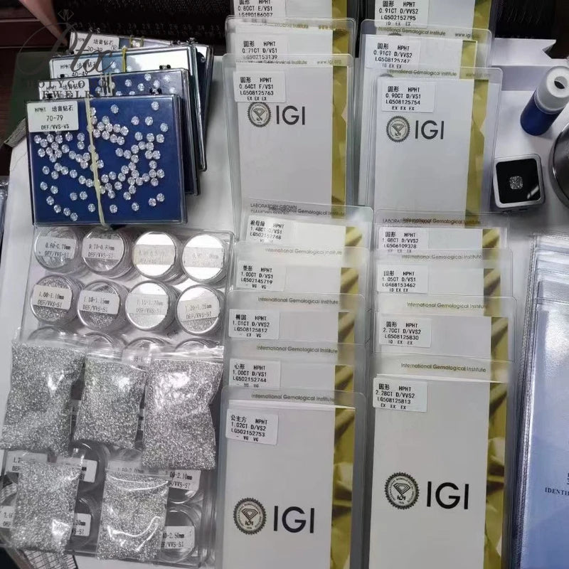 Lab Grown Diamond Round/Oval/Pear/Marquise/Heart/Trillion/Emerald/Cushion HPHT CVD DEF Color VS-VVS Clarity for Jewelry Making