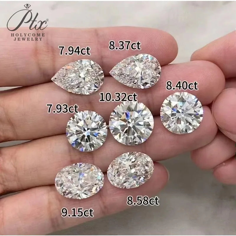Lab Grown Diamond Round/Oval/Pear/Marquise/Heart/Trillion/Emerald/Cushion HPHT CVD DEF Color VS-VVS Clarity for Jewelry Making