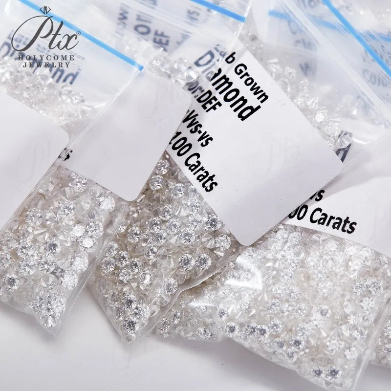 Lab Grown Diamond Round/Oval/Pear/Marquise/Heart/Trillion/Emerald/Cushion HPHT CVD DEF Color VS-VVS Clarity for Jewelry Making
