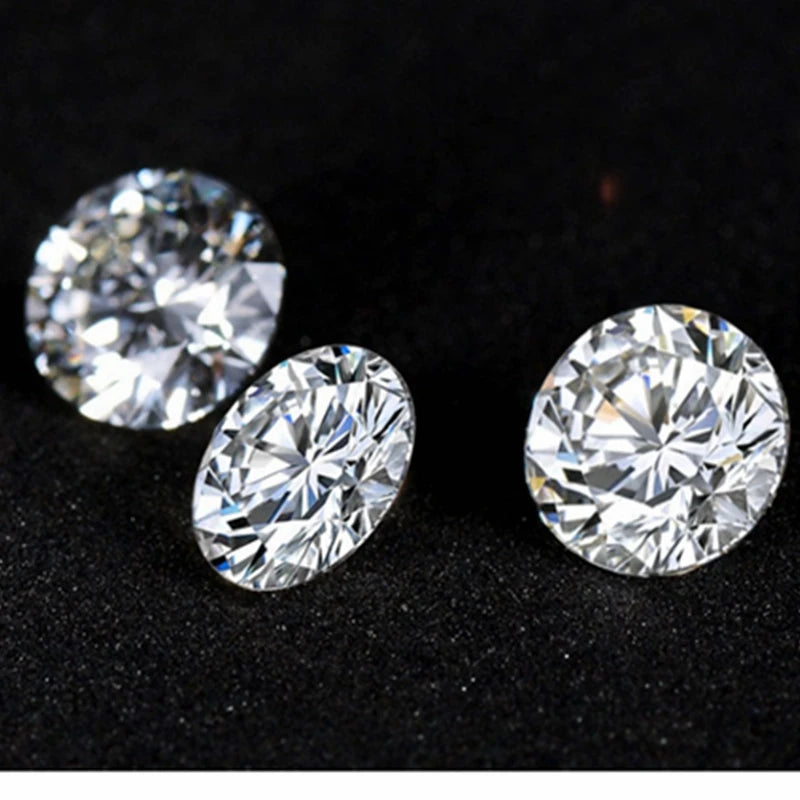 Wholesale 8.0mm 2.0ct AAAAA+ Real D Color Round Cut Moissanite Stone Lab Diamond Lab Grown Gemstones For Jewelry With Report